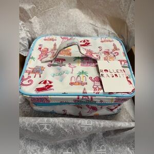 Bundle Roller Rabbit Miami Carry All Case Large + Small make up bag Exclusive